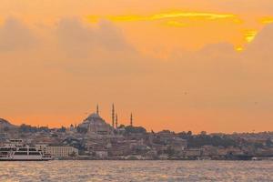 Downtown Istanbul city skyline cityscape of Turkey photo