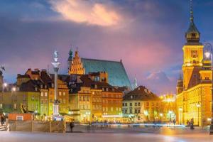 Old town in Warsaw, cityscape of Poland photo