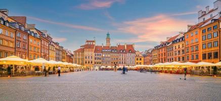 casco antiguo de varsovia, paisaje urbano de polonia foto