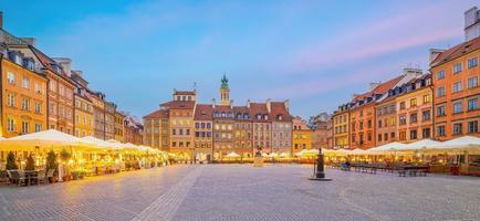Old town in Warsaw, cityscape of Poland photo