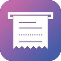 Beautiful Receipt Vector Glyph Icon