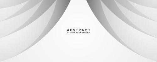 3D white geometric abstract background overlap layer on bright space with cutout effect decoration. Minimalist graphic design element future style concept for banner, flyer, card, cover, or brochure vector