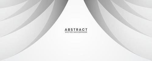 3D white geometric abstract background overlap layer on bright space with cutout effect decoration. Minimalist graphic design element future style concept for banner, flyer, card, cover, or brochure vector