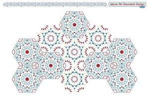 Islamic geometric decorative patterns, background collection, background islamic ornament vector image