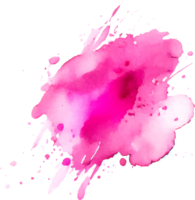 éclaboussure de peinture aquarelle rose isolée png