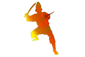 in posa silat con arma genere macete png
