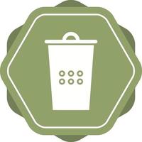 Beautiful Dust Bin Glyph Vector Icon