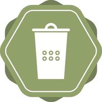 Beautiful Dust Bin Glyph Vector Icon