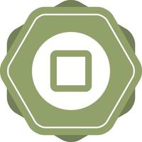 Beautiful Stop Button Glyph Vector Icon