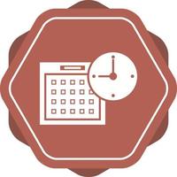 hermoso icono de glifo de vector de calendario