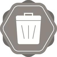 Beautiful Dustbin Vector Glyph icon