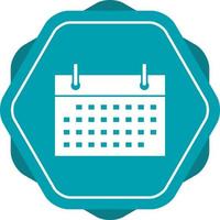 icono de glifo de vector de calendario único