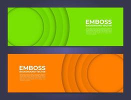 Minimalist abstract banner vector, modern embossed background with empty space vector