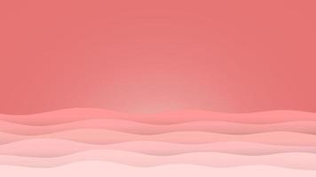 Vector illustration pink wave pattern,Soft gradient pastel waves,Abtract pink shell style