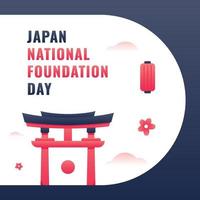 Japan National Foundation Day Background With Elegant Design vector