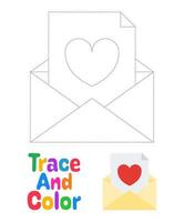 Letter tracing worksheet for kids vector