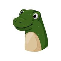 crocodile hand puppet cartoon vector illustration