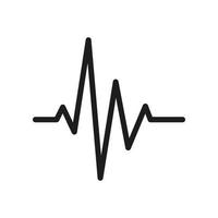 icono de línea de latidos del corazón. símbolo del latido del corazón humano. pictograma lineal de ritmo de pulso saludable. icono de esquema de cardiograma. Diagnóstico cardíaco de emergencia. trazo editable. ilustración vectorial aislada. vector