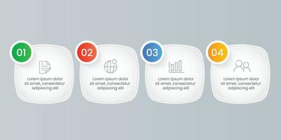 plantilla infográfica de negocios de pasos de línea de tiempo vector