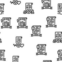 License Certificate Seamless Pattern Vector