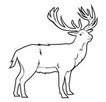 vector illustration of deer jump
