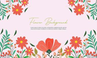 Floral frame illustration for wedding or invitation flower concept vector