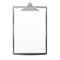 Clipboard With Paper Vector. Blank Sheet Of Paper. Mock up For Your Design. A4 Size. Isolated Illustration vector