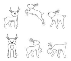 vector illustration of deer jump