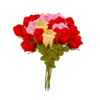 red  rose flowers realistic set with different colors and shapes isolated