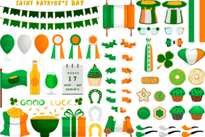 gran conjunto de vacaciones irlandesas día de san patricio png