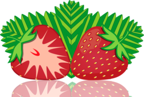 Sweet juicy tasty natural eco product strawberry png