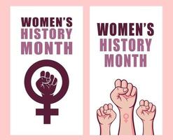 Womens history month vector illustration.