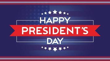 happy presidents day typography with american flag decoration vector