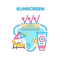 Sunscreen Cream Vector Concept Color Illustration