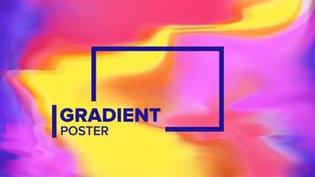 Gradient Fluid Background Vector. Modern Sreen. Trendy Placard. Chemical Hologram. Liquid Design Illustration vector