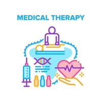 ilustración de color de concepto de vector de terapia médica