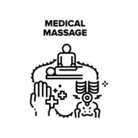 ilustración de color de concepto de vector de masaje médico