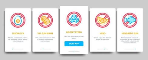 Allergen Free Products Vector Onboarding