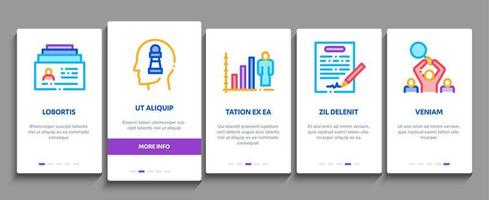 Strategy Manager Job Onboarding Elements Icons Set Vector