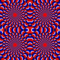 Hypnotic Of Rotation. Perpetual Rotation Illusion. Background With Bright Optical Illusions of Rotation. Optical Illusion Spin Cycle. Vector Illustration