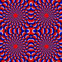 Hypnotic Of Rotation. Perpetual Rotation Illusion. Background With Bright Optical Illusions of Rotation. Optical Illusion Spin Cycle. Vector Illustration