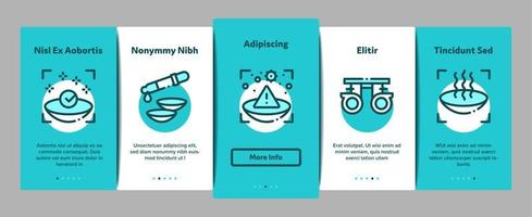 Contact Lens Accessory Onboarding Elements Icons Set Vector