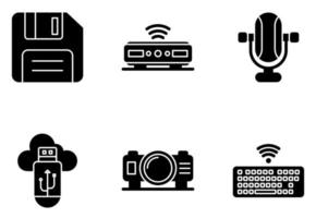 Computer and Hardware Vector Icon Set