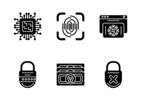 conjunto de iconos de vector de hacker