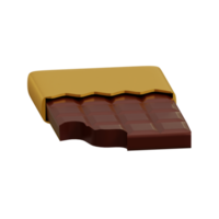 Barra de chocolate renderizada en 3D perfecta para el proyecto de diseño de San Valentín png