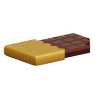 Barra de chocolate renderizada en 3D perfecta para el proyecto de diseño de San Valentín png