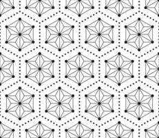 Seamless geometric black and white pattern vector