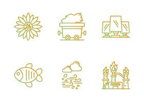 Natural Resources Vector Icon Set