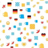 Oktoberfest Seamless Pattern With Drink and Food vector