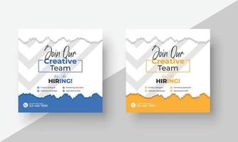 Poster for we are hiring. employees needed. Job recruitment design for companies or agency vector